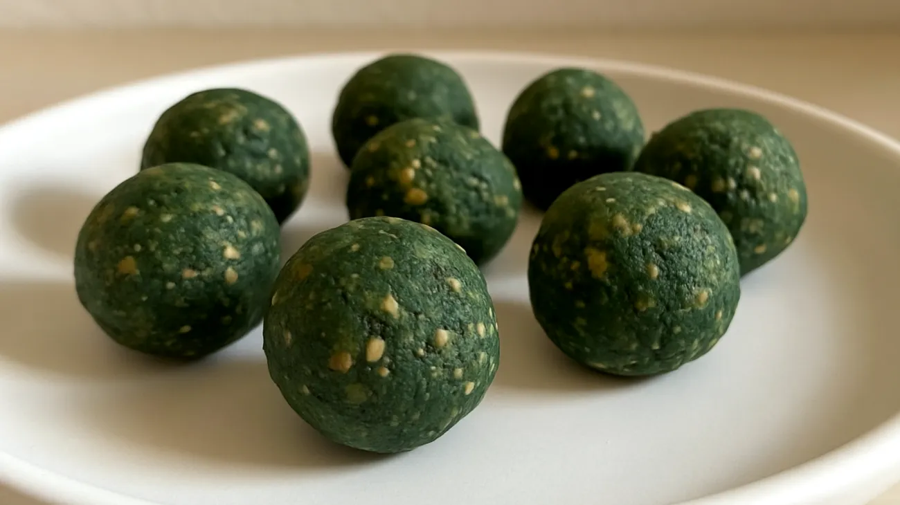 Miso-Mandel-Energiebällchen mit Spirulina"